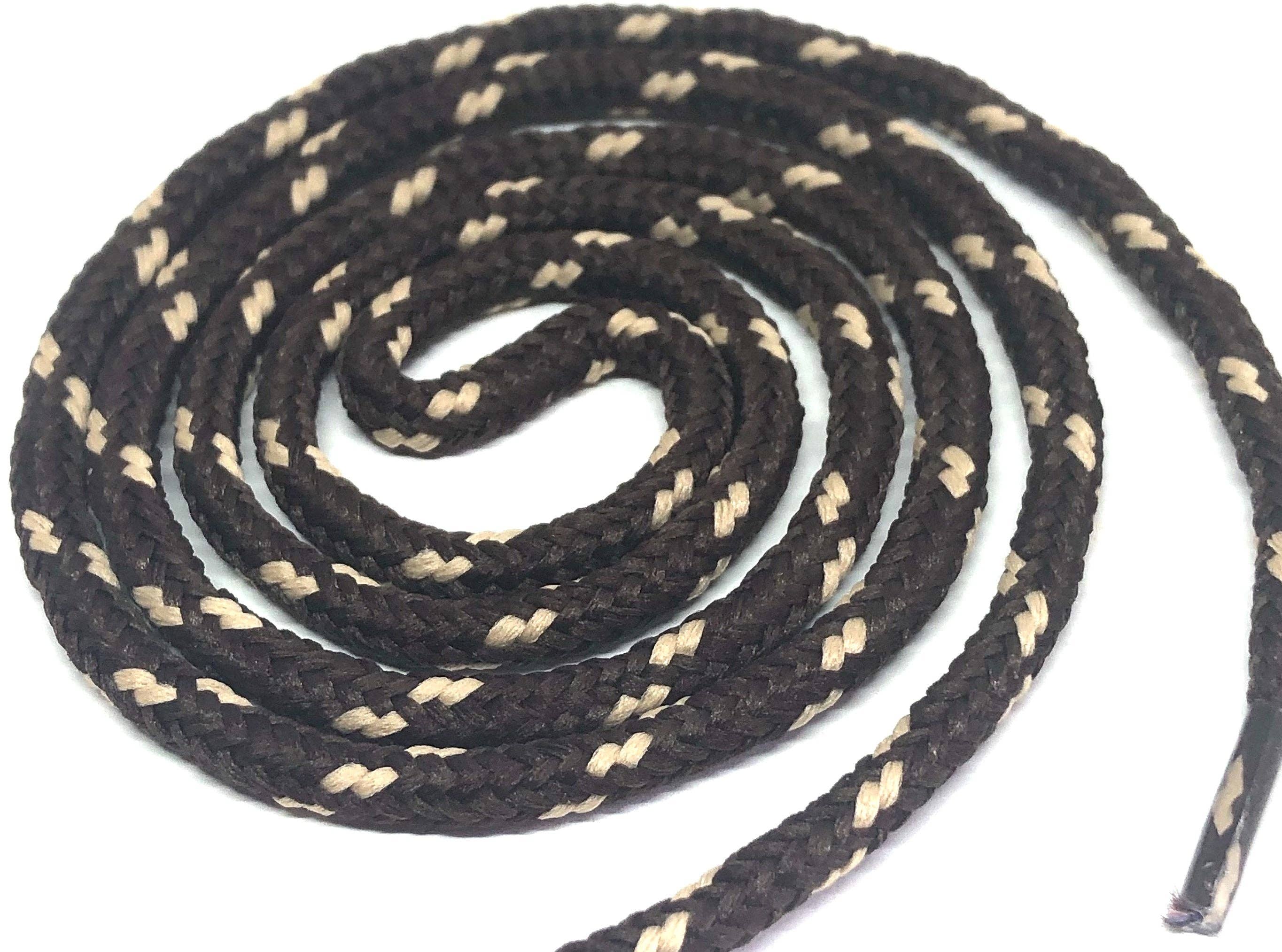 The Shoelace Factory - Wholesale Shoelaces - Unisex - Classic Round Shoelaces Brown w/Toast Accents0