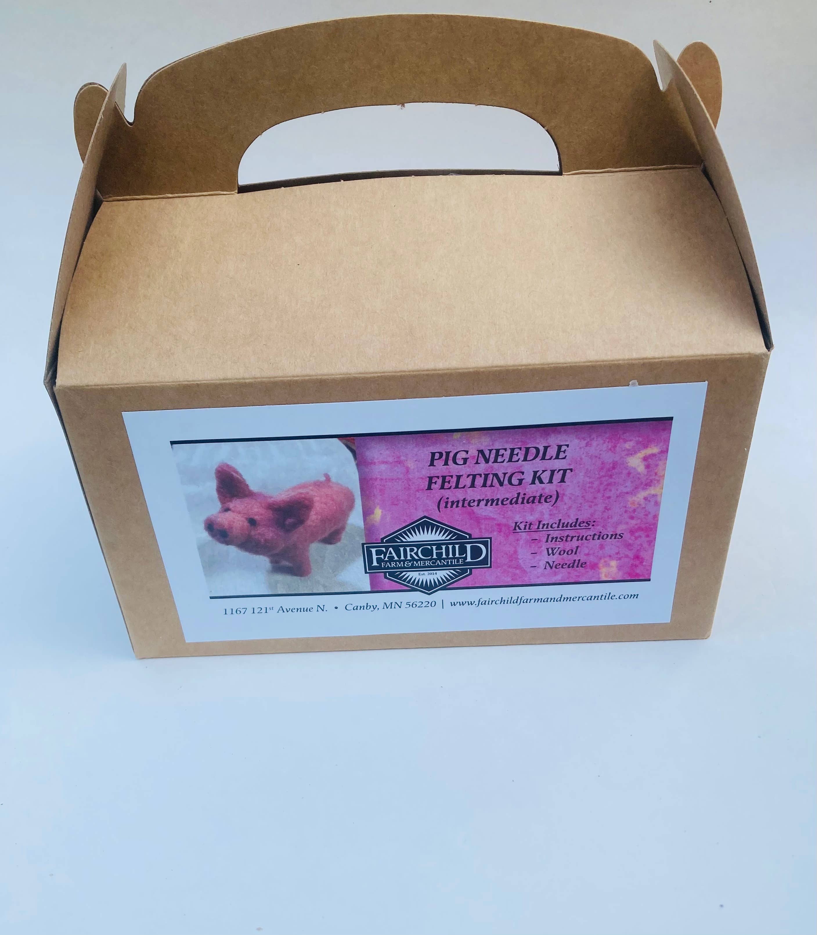 Fairchild Farm and Mercantile - Wholesale Craft Sewing Kit - Pig Needle Felting Kit3