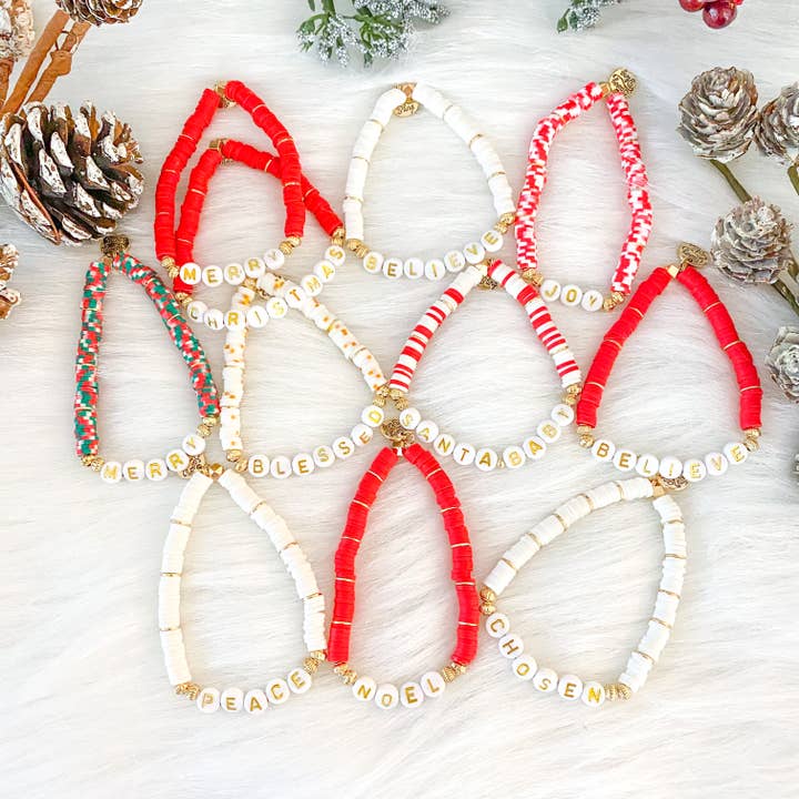 Savvy Bling - Wholesale Beaded Bracelet - Christmas Heishi Bracelets