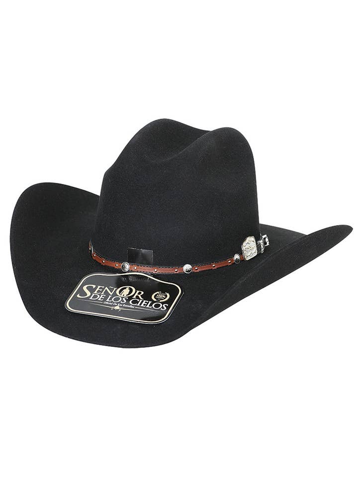El Senor de los Cielos Felt Western Hat 50x Black for wholesale by Conejo Western Wear