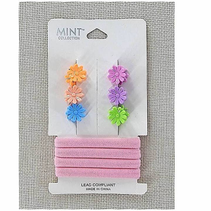 Atlas Fashion - Wholesale Hair Clip - Kids - Mini Flower Hair Clip Set