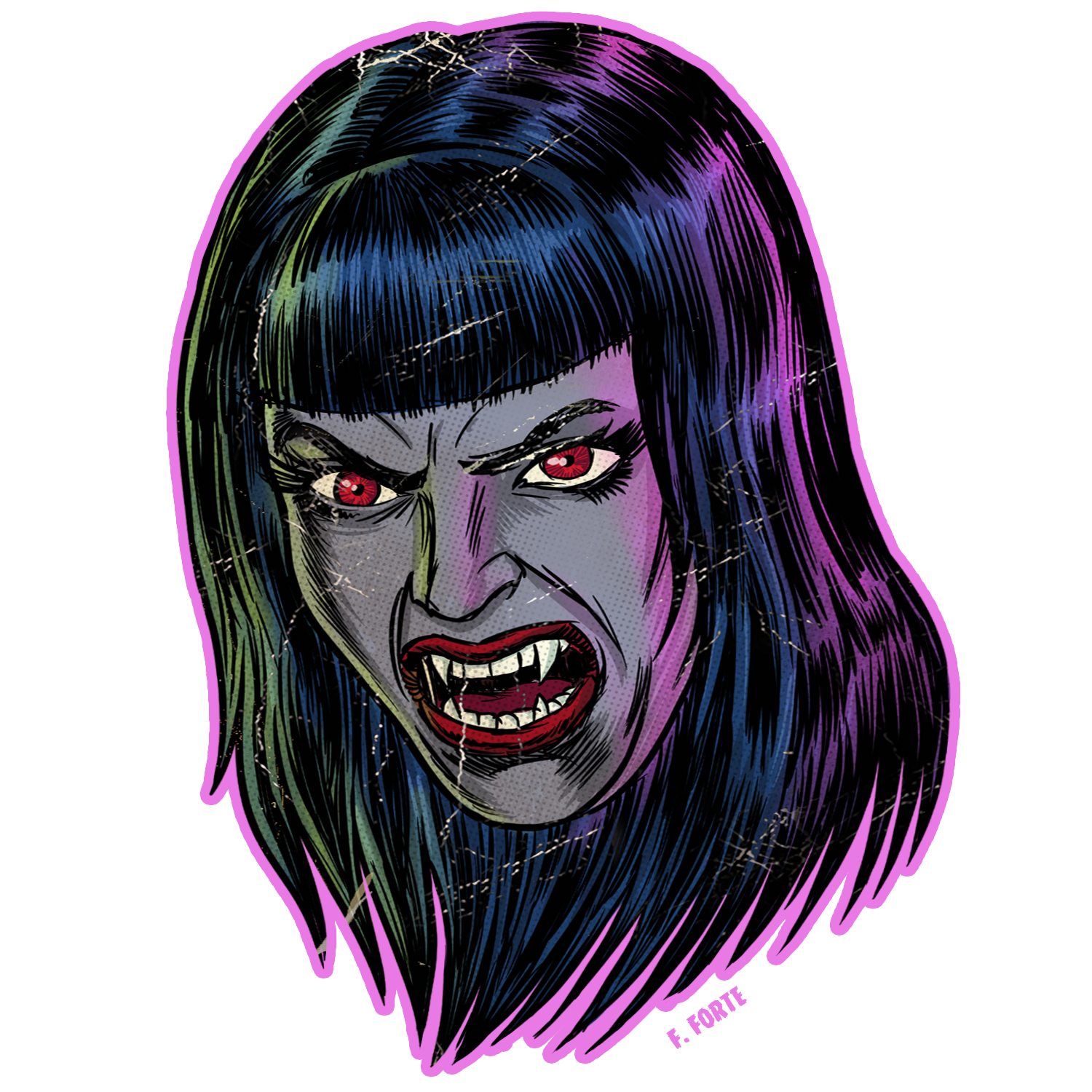 Xeno Pop - Wholesale Sticker - Frankenhorrors Vampire Goth 5x4 die cut vinyl sticker2