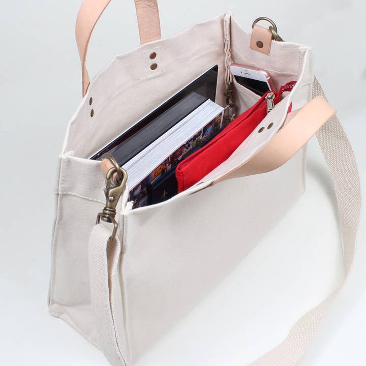 ShoreBags - Wholesale Tote Bag - Women's - Mini Minimal Box Style Heavy Canvas Tote Private Label1