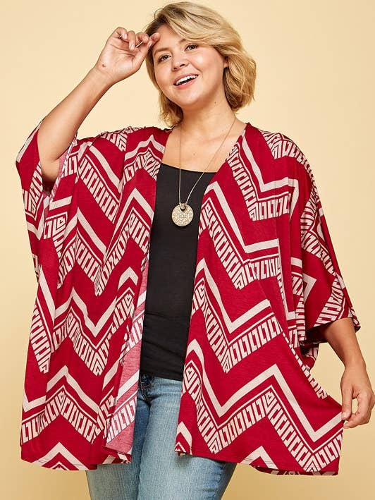 Emerald Collection - Wholesale Kimono - Women's - ETK-8518 Geometric Kimono