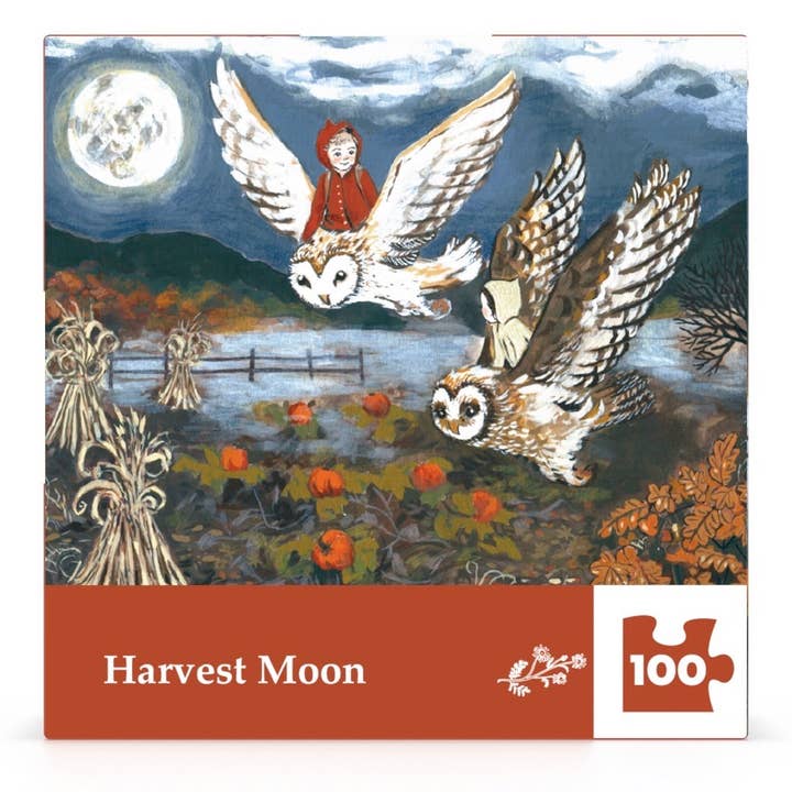 New York Puzzle Company - Wholesale Puzzle - Adult - Harvest Moon Mini - 100 Piece Mini Puzzle1