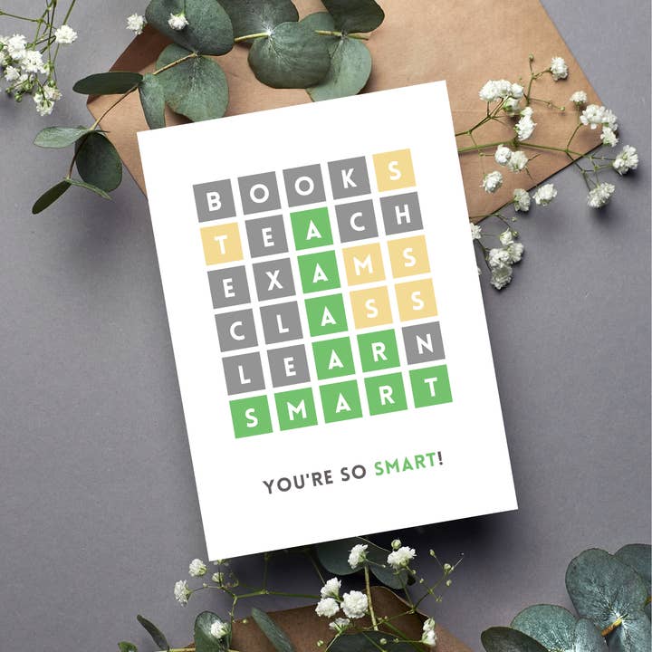 YOU'RE SO SMART WORDLE for wholesale by Hazelwood Design