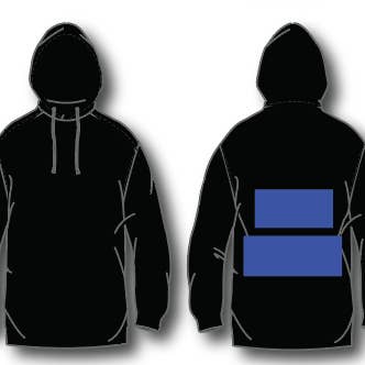 The Rothko Hoodie - Black with Blue for wholesale by Sea of Sound