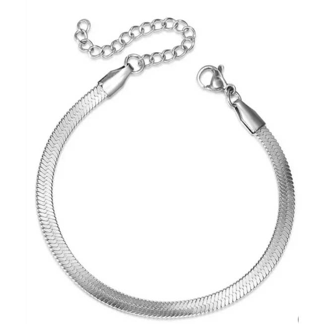 Silver Flat Kedja Armband för wholesale av Sunbalm Jewelry