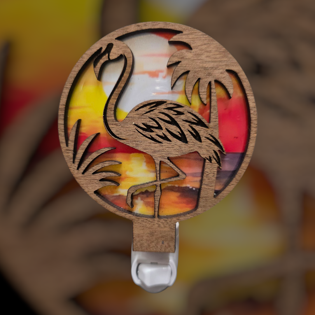 Gulf Coast Custom - Wholesale Night Light - Flamingo Tropical LED Nightlight - Coastal Decor0