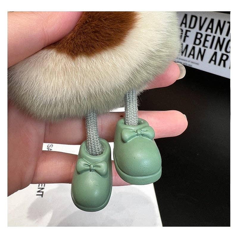 Plush Looks – wholesale Keychain – Women's – Rex Rabbit Fur Cute Fluffy Avocado Keychain6