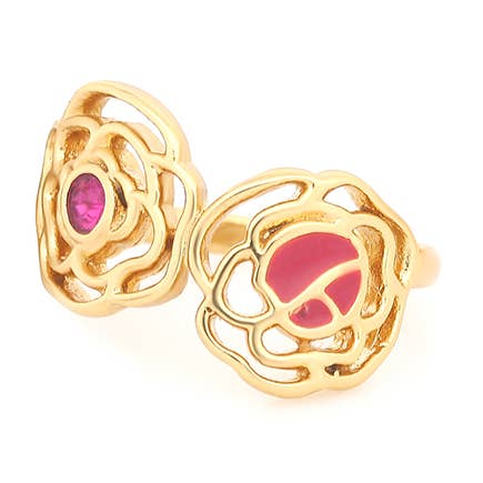 Camelia Duo Ring for wholesale by ELKA LONDON