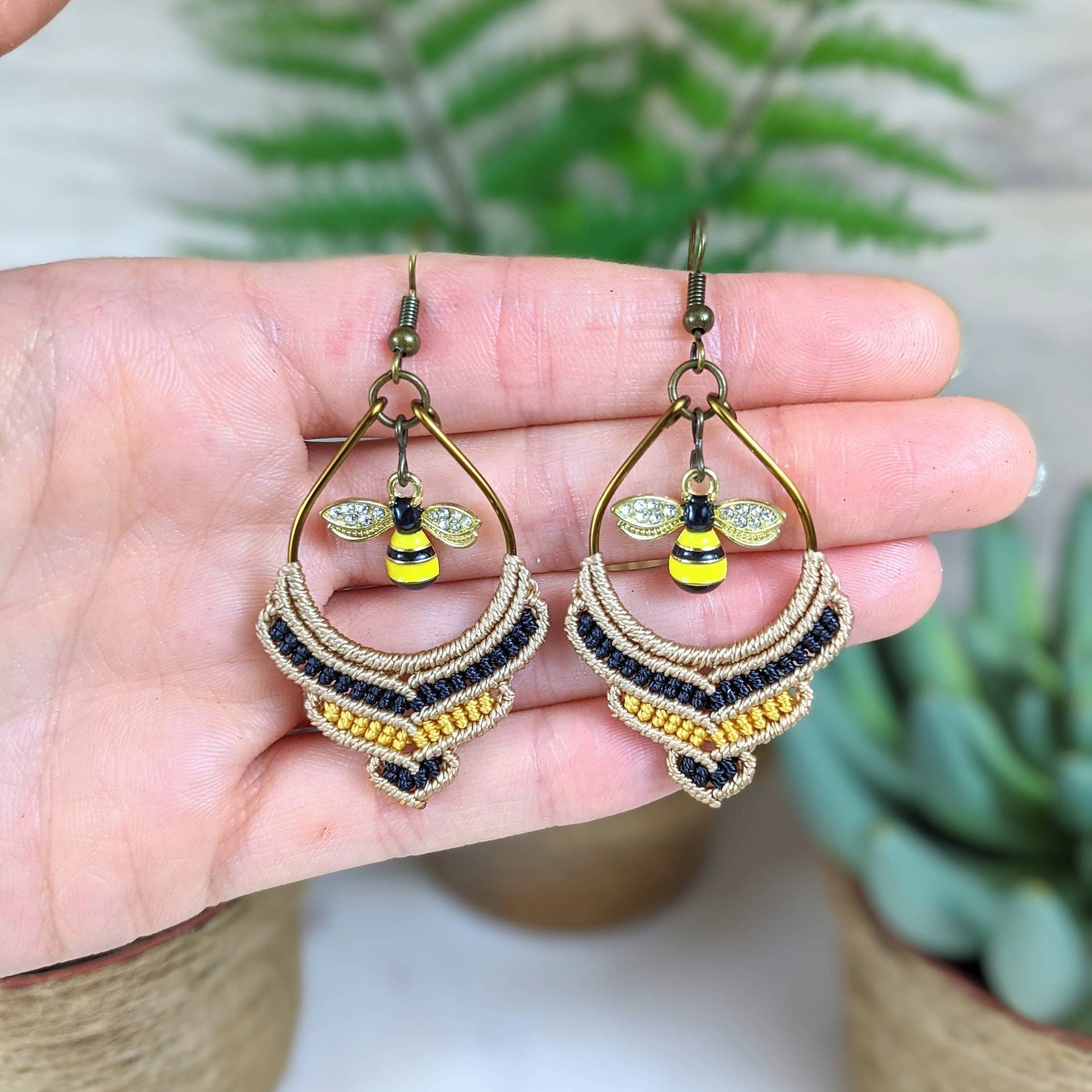 Hang Loose Creations - Vendita all'ingrosso Orecchini pendenti - Orecchini Bee, Orecchini Macrame0