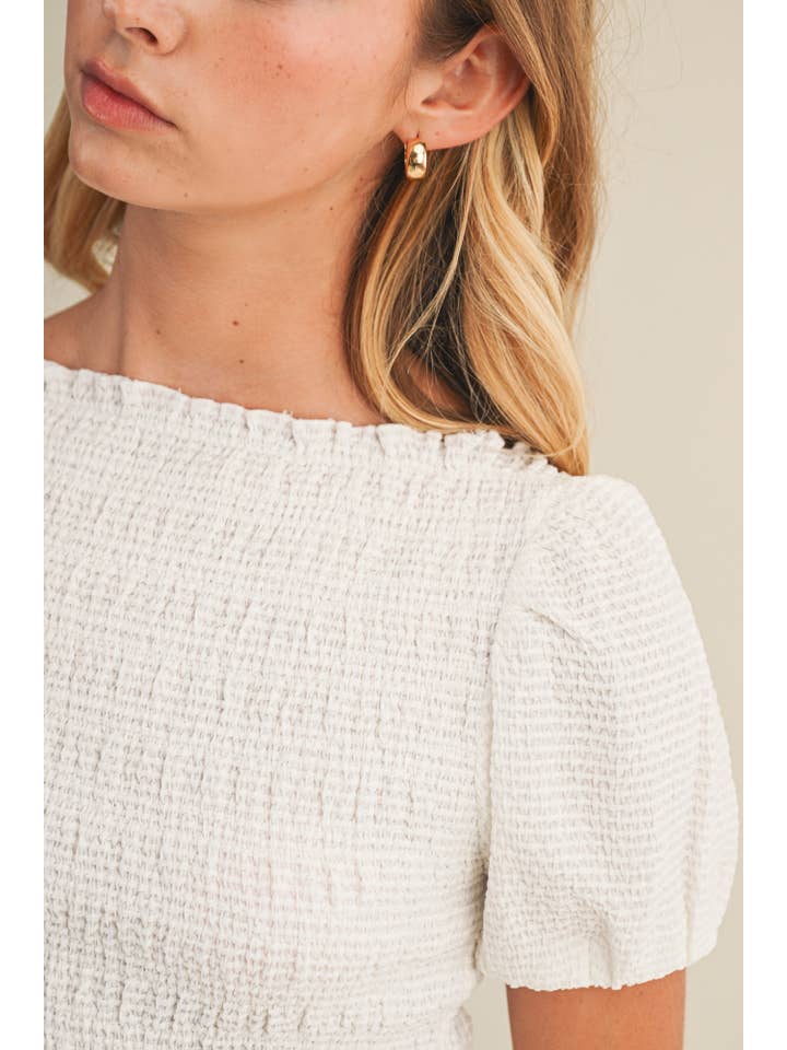 Mustard Seed – Engroshandel Bluse - Dame – TOP MED STRIBER OG SMOCKEDE PUFFÆRMER10