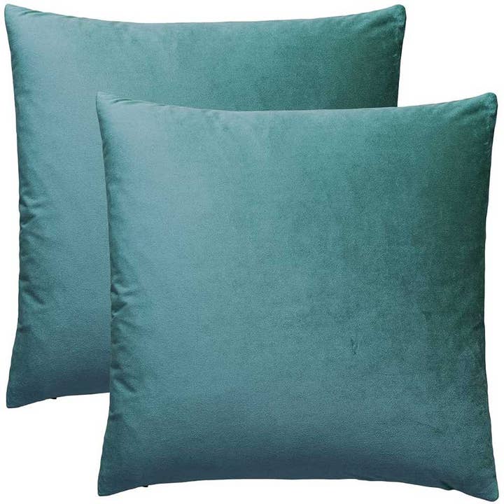 BOHORIA® Velvet cushion cover set of 2 “Pine Green” for wholesale by BOHORIA