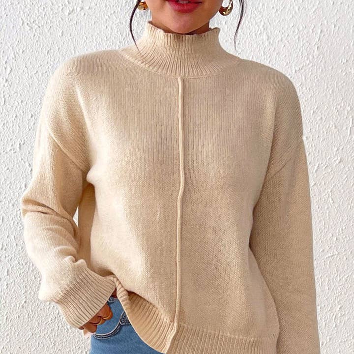 Masyal - Wholesale Knit Sweater - Women's - Autumn/Winter Women's High Neck Base Layer Sweater4