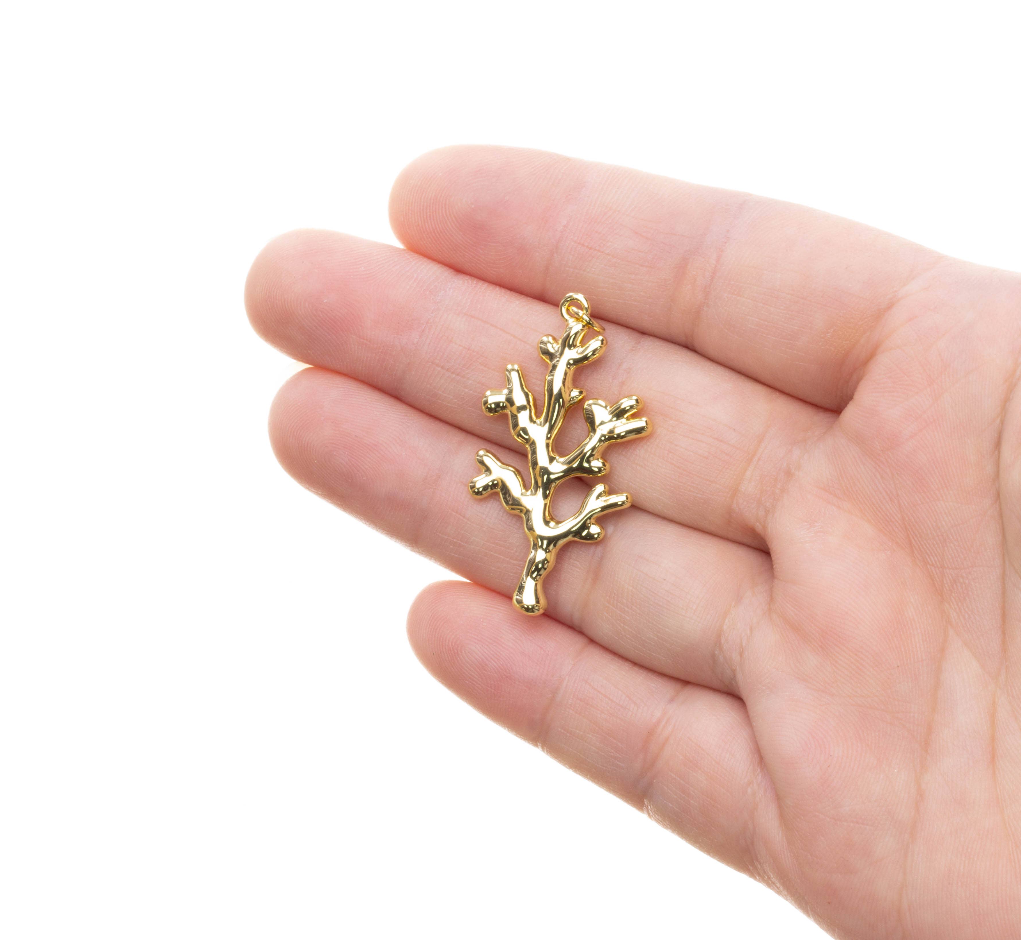 Jewel Pledge - Wholesale Individual Charm/Pendant - Ocean Coral Branch Charm for Necklace and Earrings CPG27484