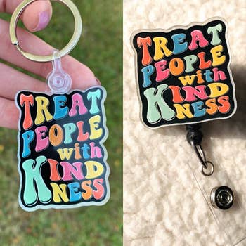  Treat People with Kindess, TPWK Badge Reel, Acrylic