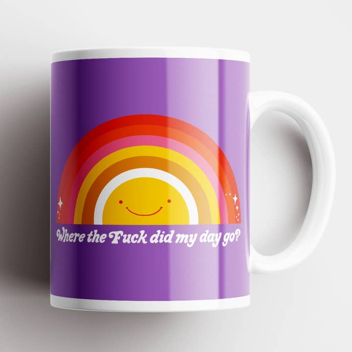 Where The Fuck Did My Day Go Mug for wholesale by Disrupted Industries