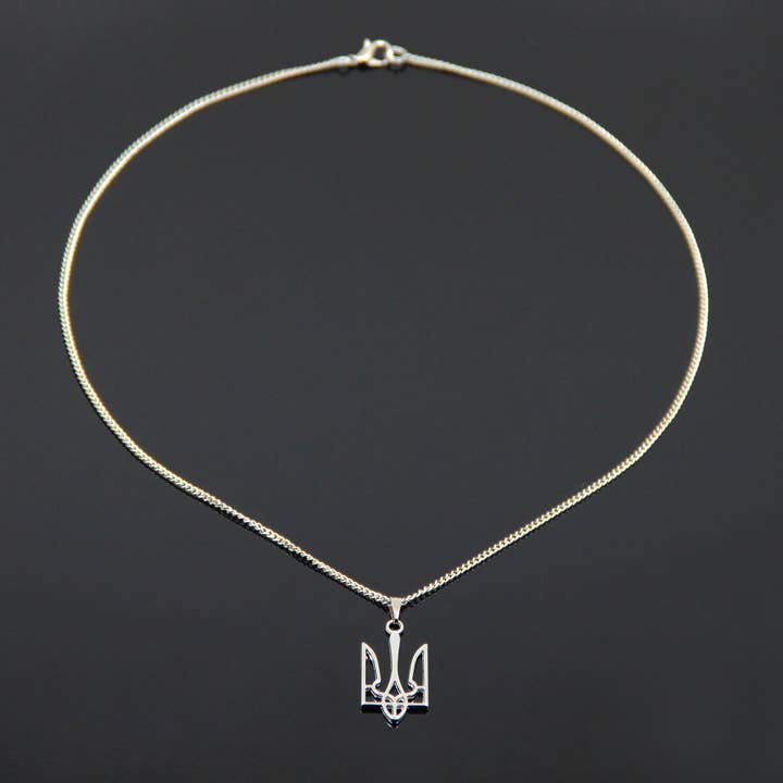 SomeBijoux4You - Wholesale Pendant/Charm Necklace - Ukrainian Emblem Necklace, Silver Ukraine Tryzub Jewellery3