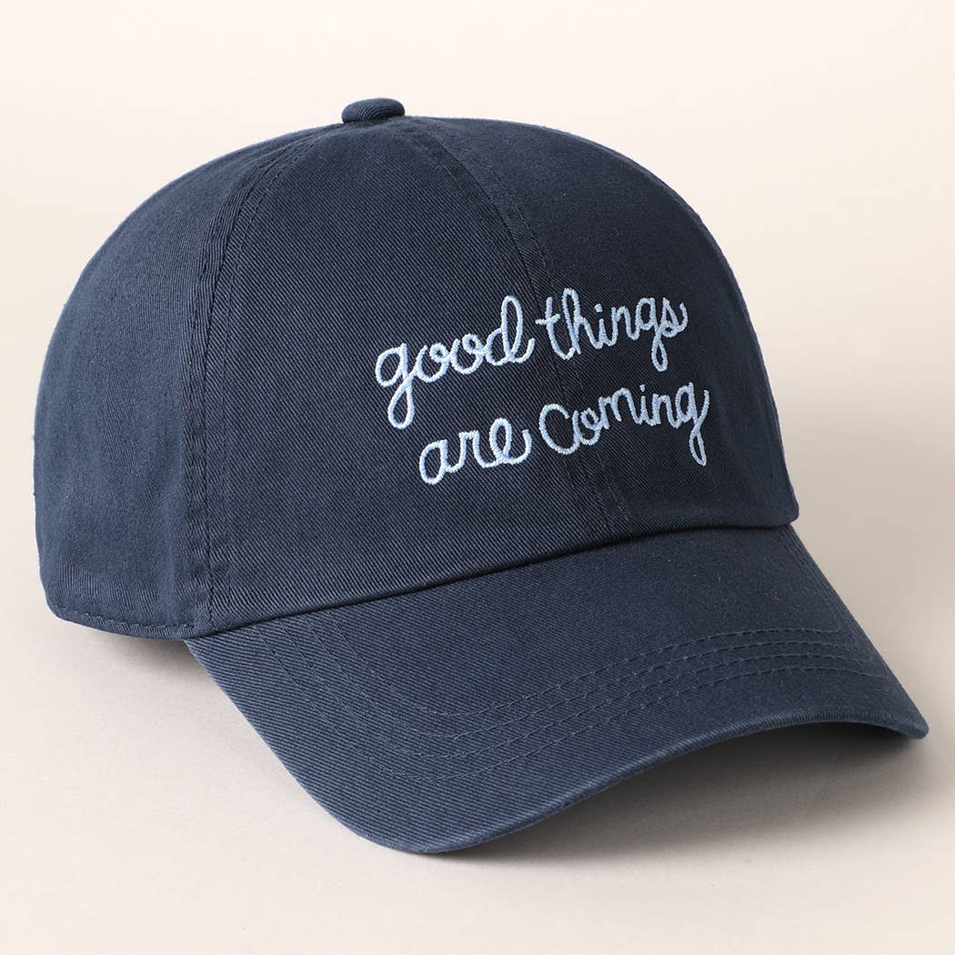 Fashion City – wholesale Baseball cap – Women's – Good Things Are Coming Embroidered Baseball Cap9