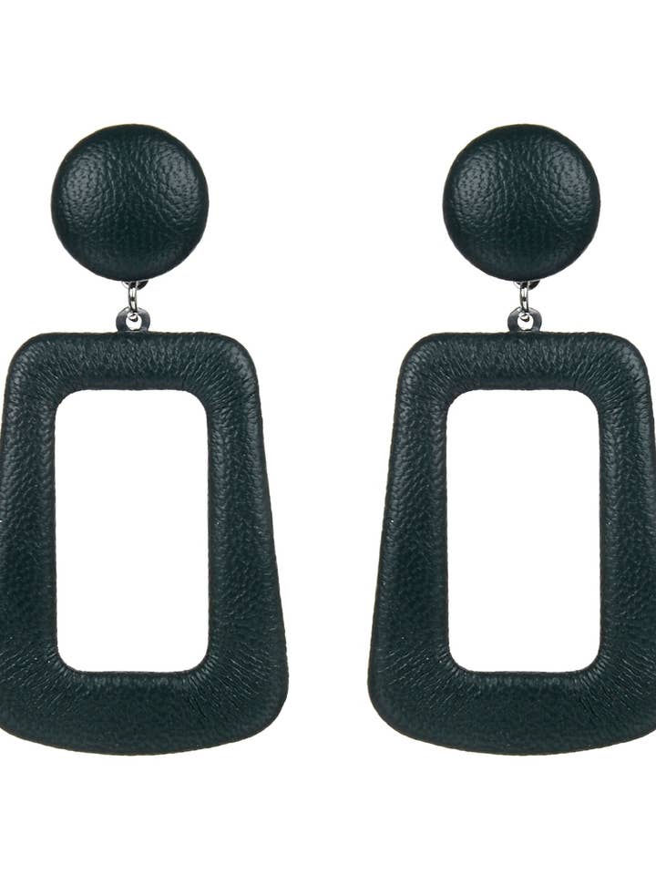 Hollow Dangle Leatherette Earrings E2685 for wholesale by Ole