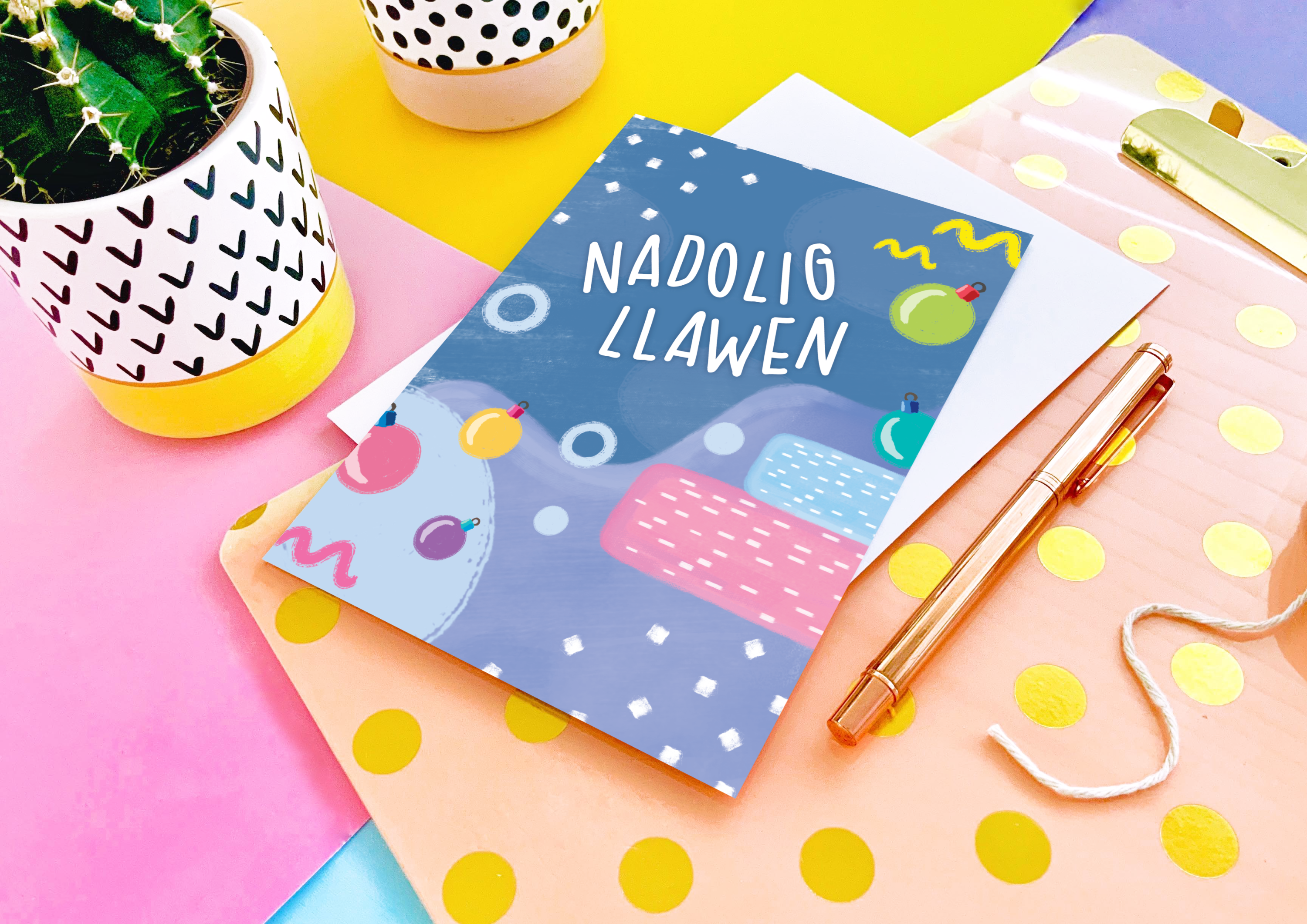 CoconuTacha - Wholesale Christmas Card - Nadolig Llawen Welsh Christmas Card4