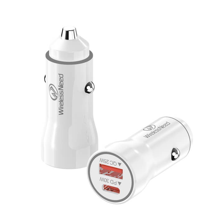 Car Adapter Dual PD30W - QC25W - USB & Type-C PD in bulk for wholesale by WirelessNeed