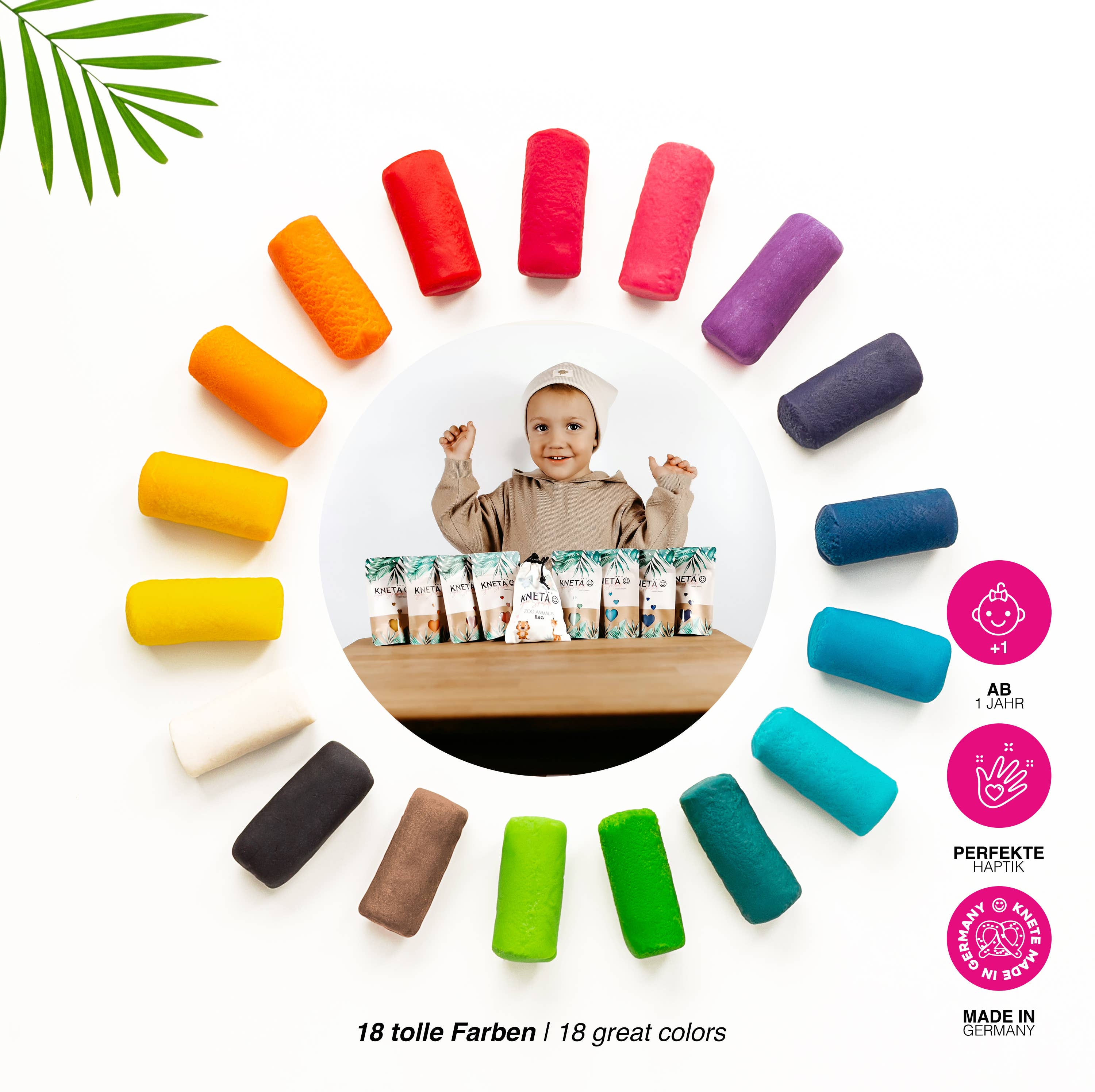 KNETÄ GmbH - Vente Pâte ingénieuse/slime – enfant - KNETÄ® coffret de 18 sacs de pâte à modeler2