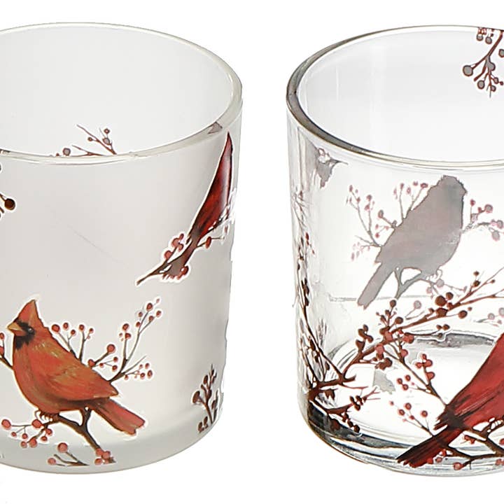 GLASLYKTHÅLLARE MED DEKAL (KARDINAL) (ASSORTERADE) för wholesale av IH Casa Decor