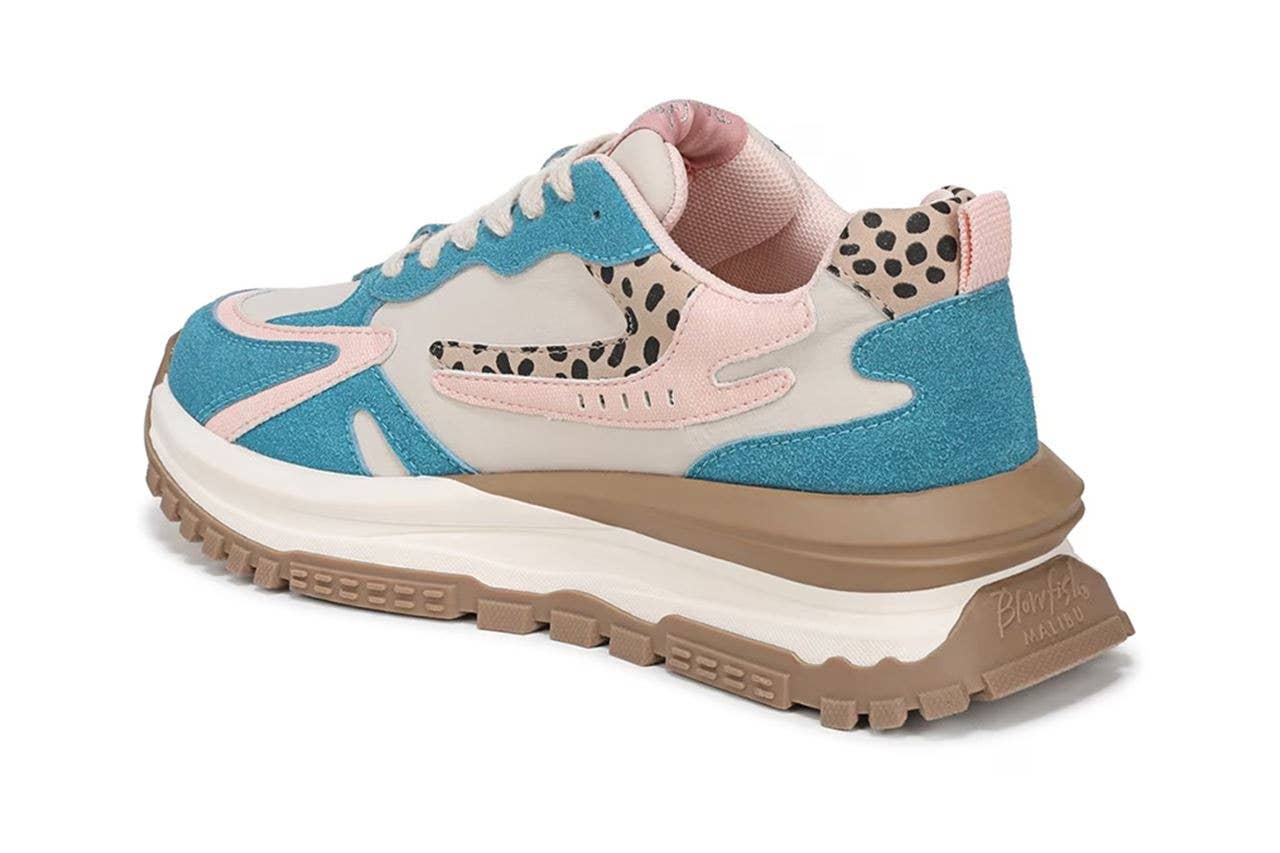 Rose/ Bleu Baskets rétro à lacets rose et bleu pour femmes Blowfish Malibu - Leo en vente sur Faire8