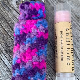 Urbanfarmergirls - Wholesale Lip Balm - Patchwork Quilt Lip Balm Cozie Key Chain