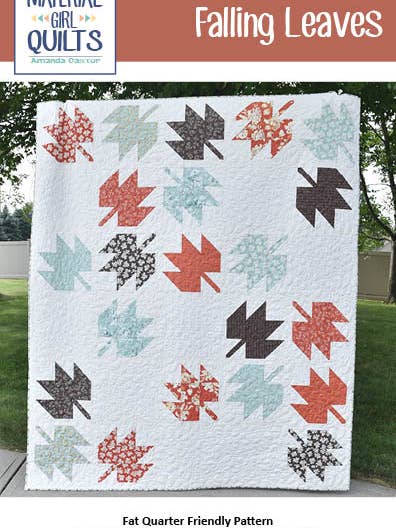 Falling Leaves Pattern quilt pattern for wholesale by Material Girl Quilts