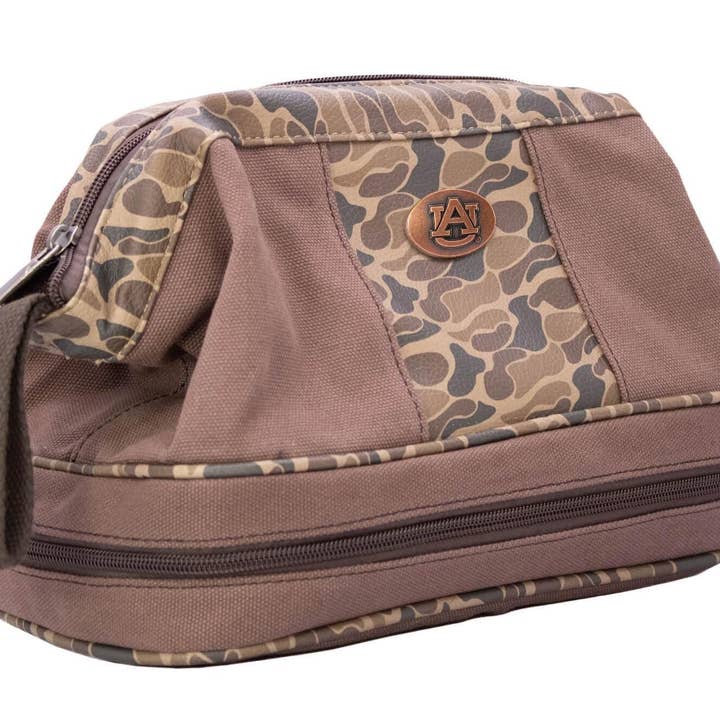 Auburn Tigers Camo Canvas Toiletry Bag. for wholesale by Zep-Pro