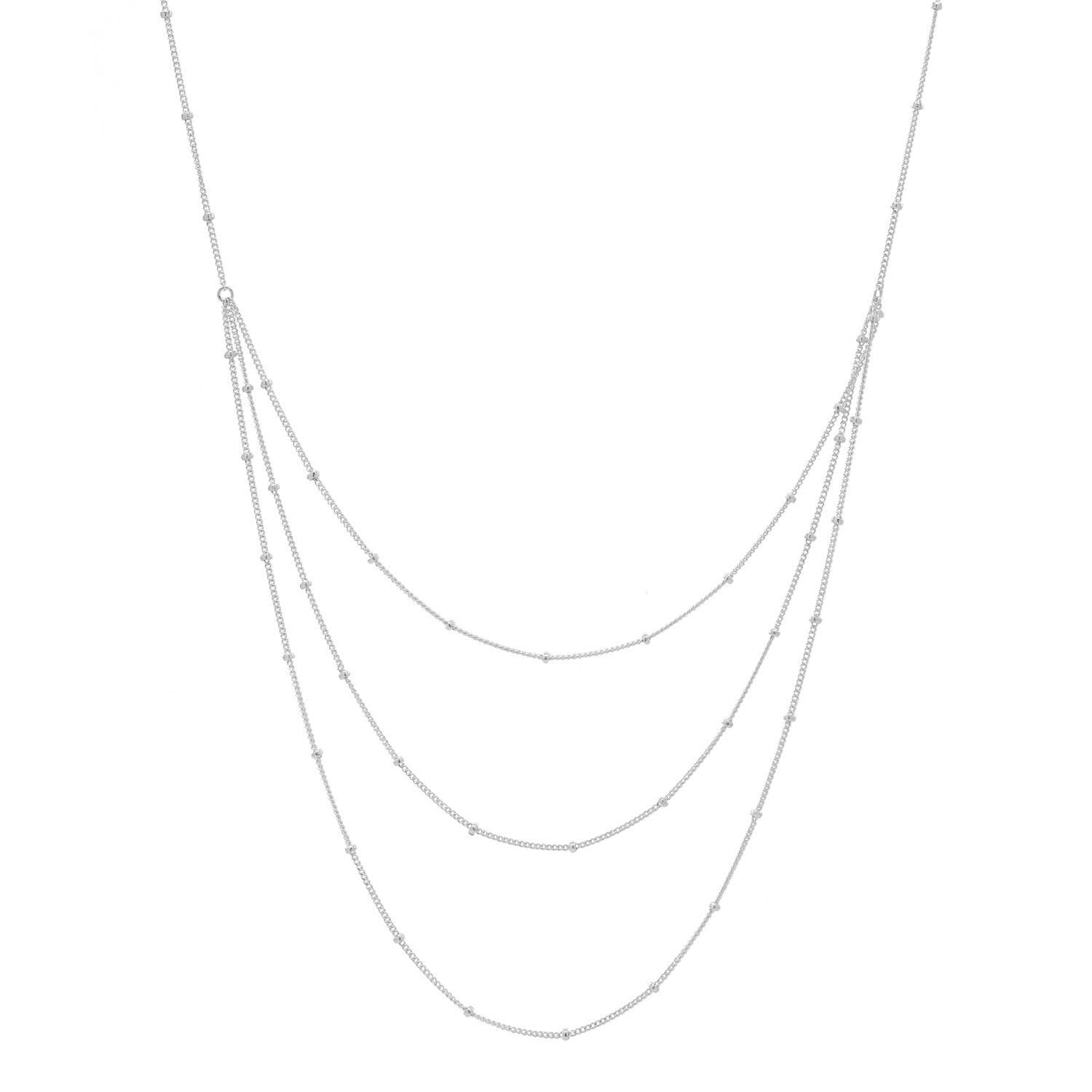 Ofina Jewelry - Wholesale Link & Chain Necklace - Triple Layer Ball Chain Necklace2