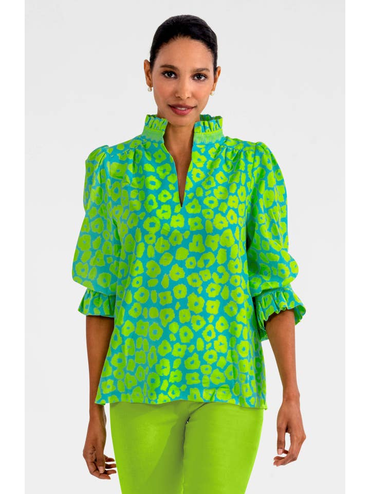 Gretchen Scott LLC - Wholesale Tunic - Women's - Ruffleneck Tunic - Me Jane