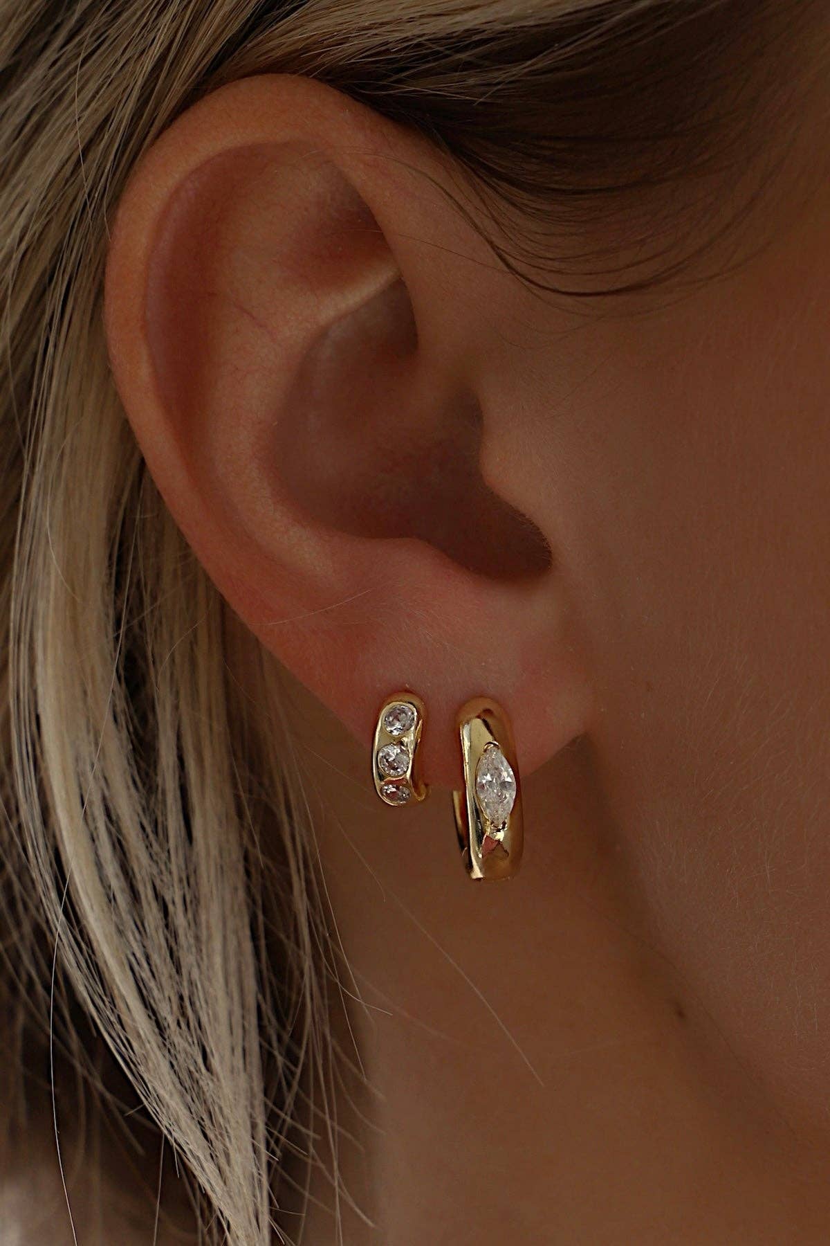 Katie Waltman Jewelry - Wholesale Huggie Earrings - AURUM HOOPS0