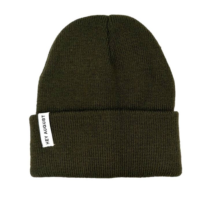 Knit cuff Beanie in Pine for wholesale by HEY AUGUST CO
