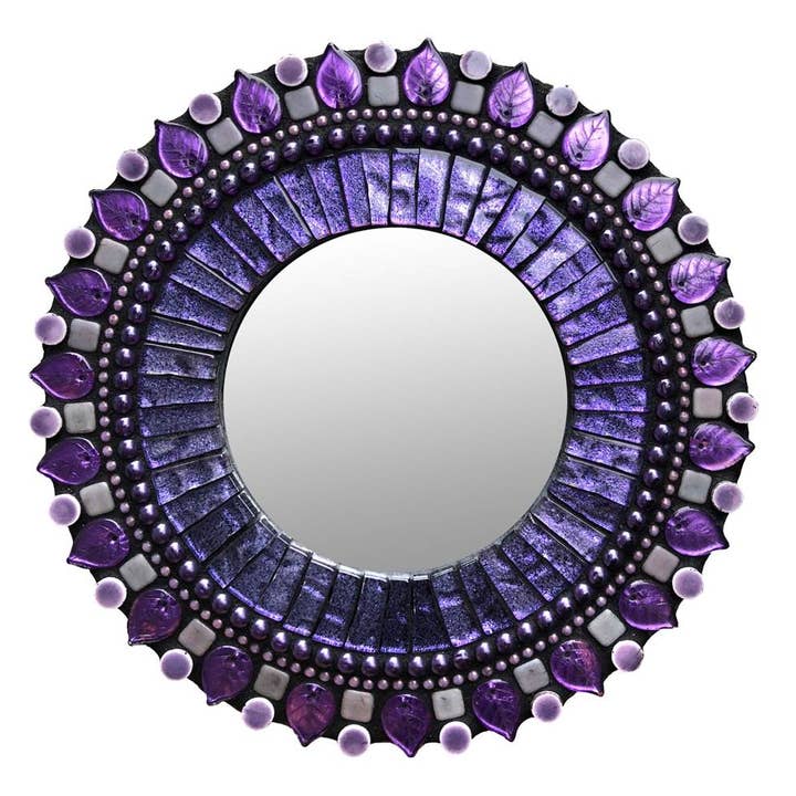 7" & 10" Round: Violet for wholesale by Zetamari Mosaic Artworks