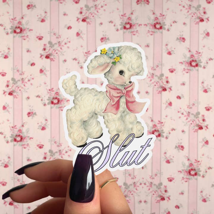 Pretty Toxic Stickers – wholesale Sticker – Retro Lamb Sticker, Vulgar Kitsch Slut, Coquette Aesthetic2