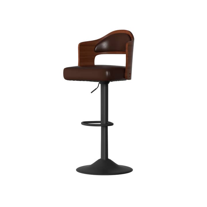 BlakOutlet - Wholesale Stool - Set of 2 Wooden Barstools PU Leather Upholstered Bar Chairs28