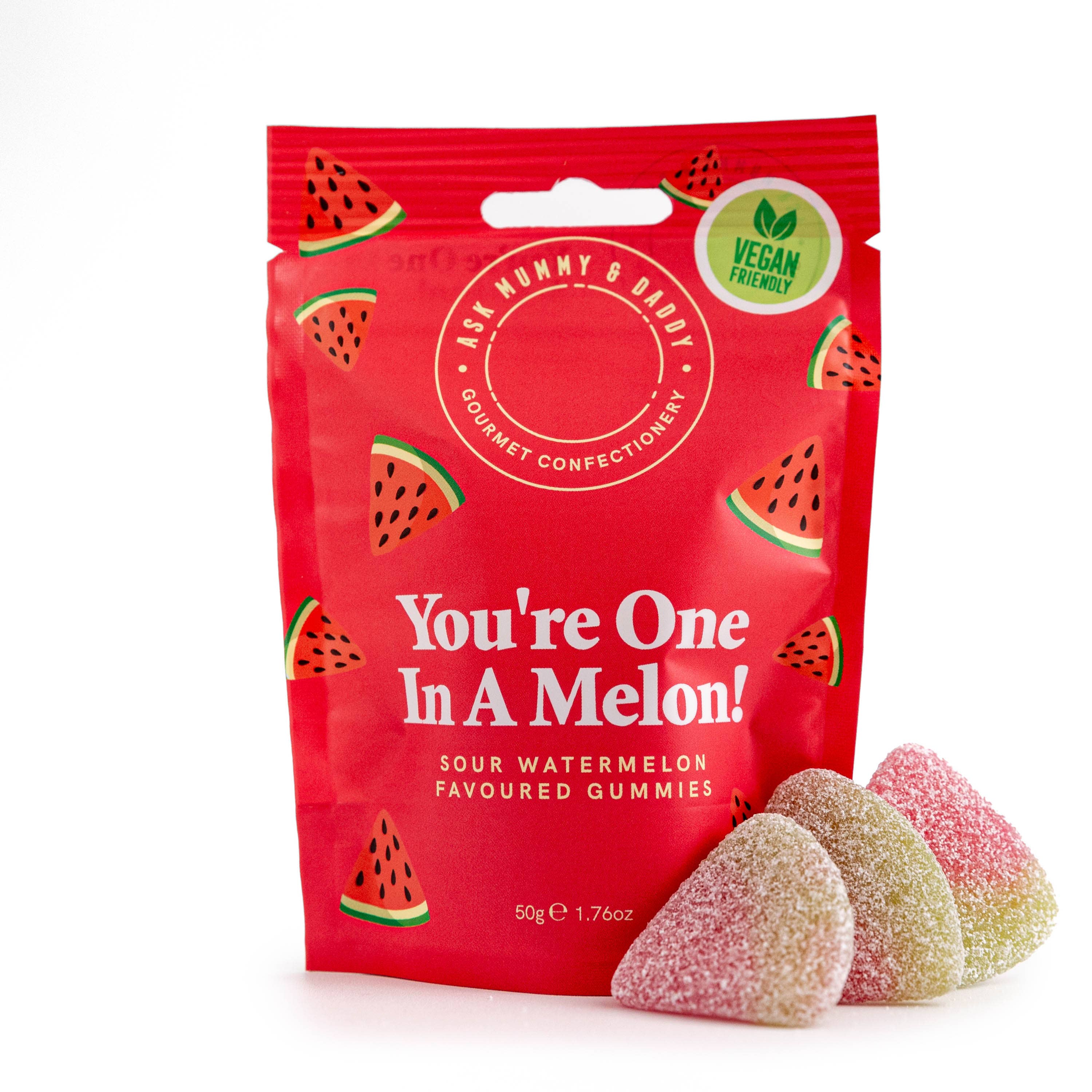 Ask Mummy & Daddy – wholesale Gummy – You're One In A Melon! Pouch1