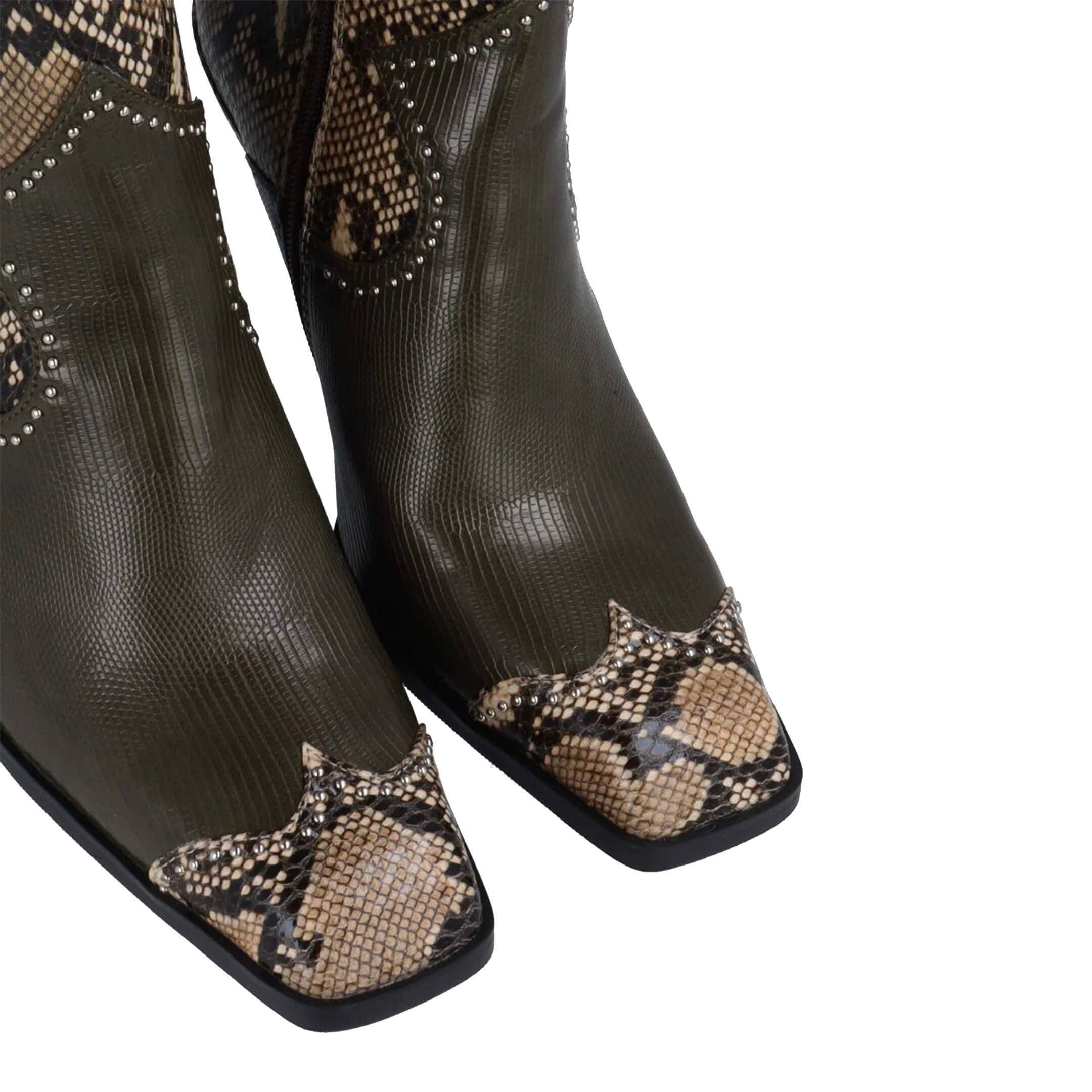 Molti verdi Stivaletti donna stile cowboy Noa Harmon Cristina in vendita all'ingrosso su Faire3