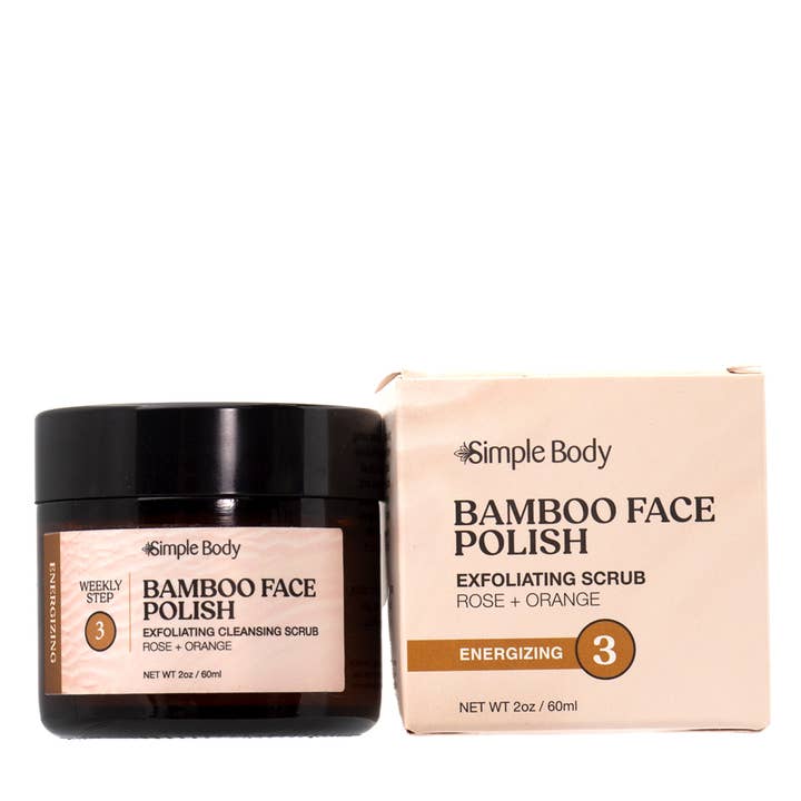 Bamboo Face Polish, Rose + Orange for wholesale by Simple Body