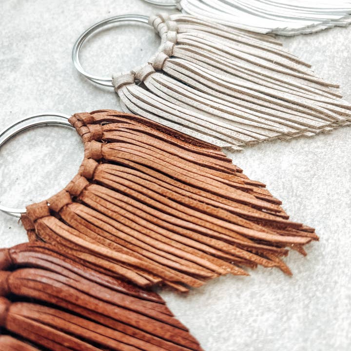 Fringed In Faith - Wholesale Dangle Earrings - Cascade Fringe Hoops Earrings