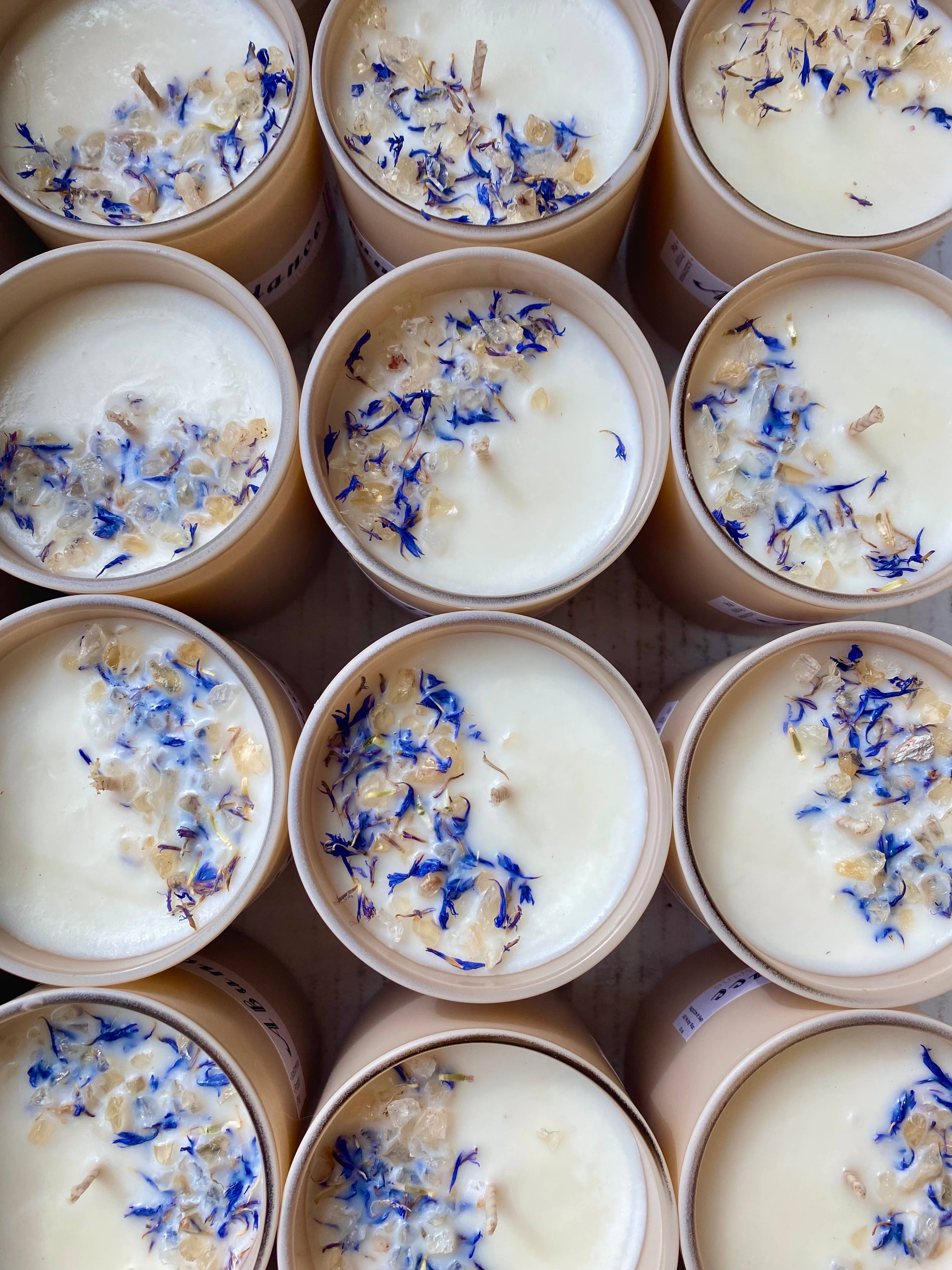 Sapphire & Sage - Wholesale Jar/Filled Candle - Abundance Crystal Candle1