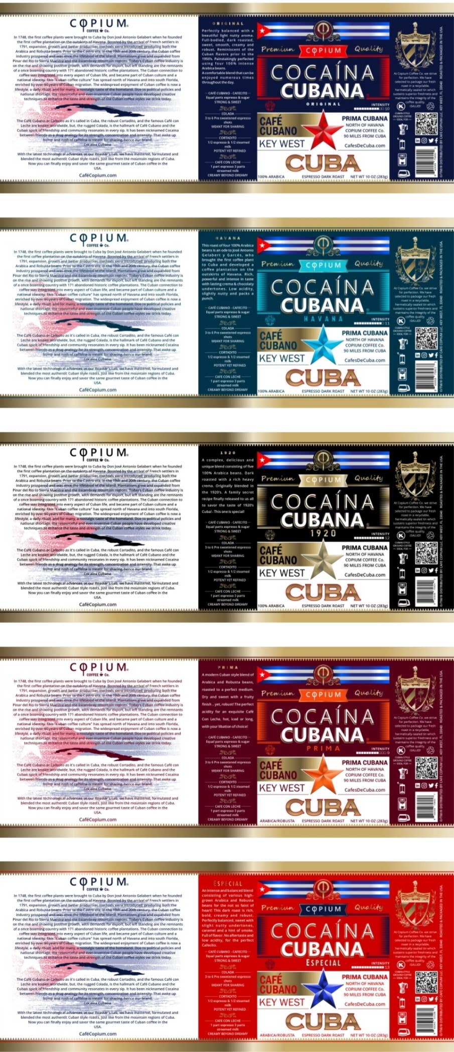 CafésDeCuba.com® - Venta al por mayor Café molido - ESPECIAL - CAFÉ 100% ARÁBICA/ROBUSTA - INTENSIDAD 13.12