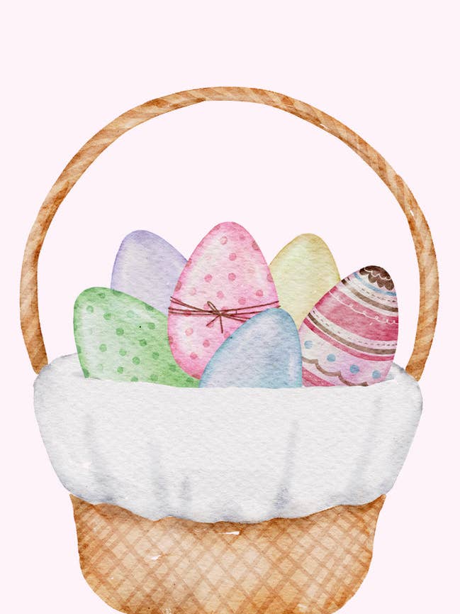 Easter Basket | Fripperies Mini Card for wholesale by Fripperies