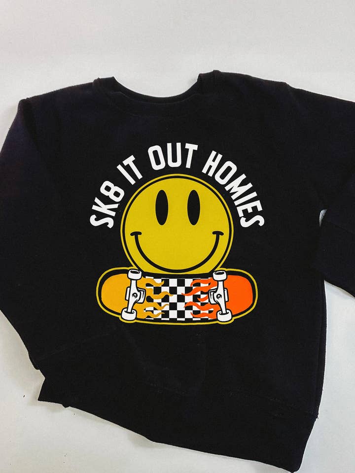 Sk8 It Out Homie Sweatshirt for wholesale by LJkids.Co