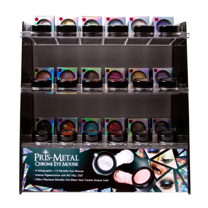 J.Cat Beauty - Wholesale Eyeshadow - Pris Metal Chrome Eye Mousse Display Set