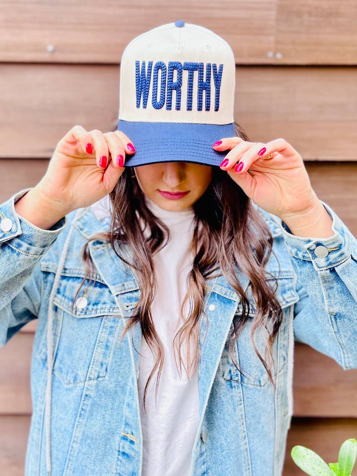 Worthy Embroidered Hat for wholesale by Driftwood Leather Co